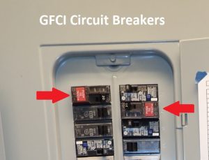 gfci and afci circuit breakers, home inspection 